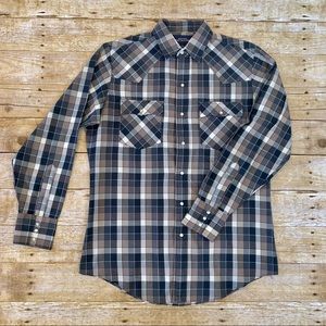 Men’s Vintage plaid Western  Cowboy shirt